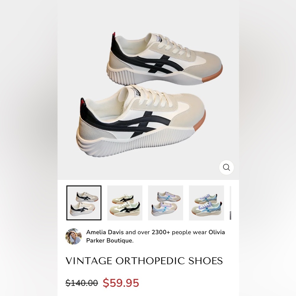 Women's Athletic Shoes - Black and White